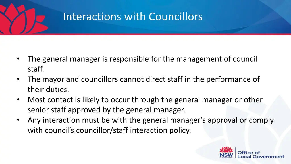 interactions with councillors 1