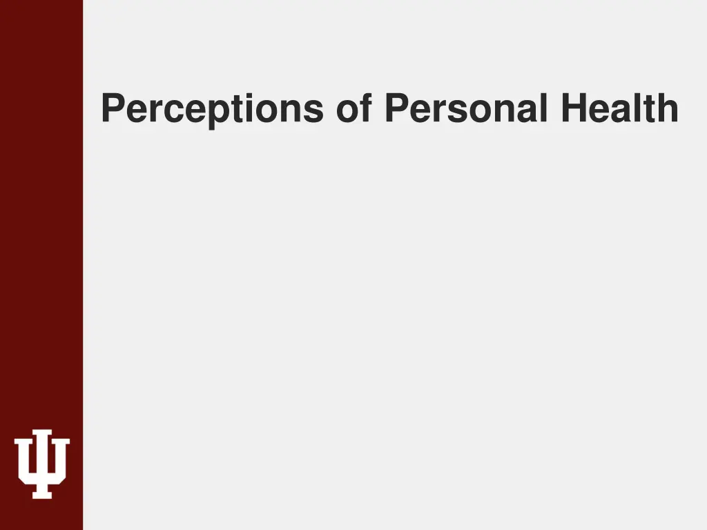 perceptions of personal health