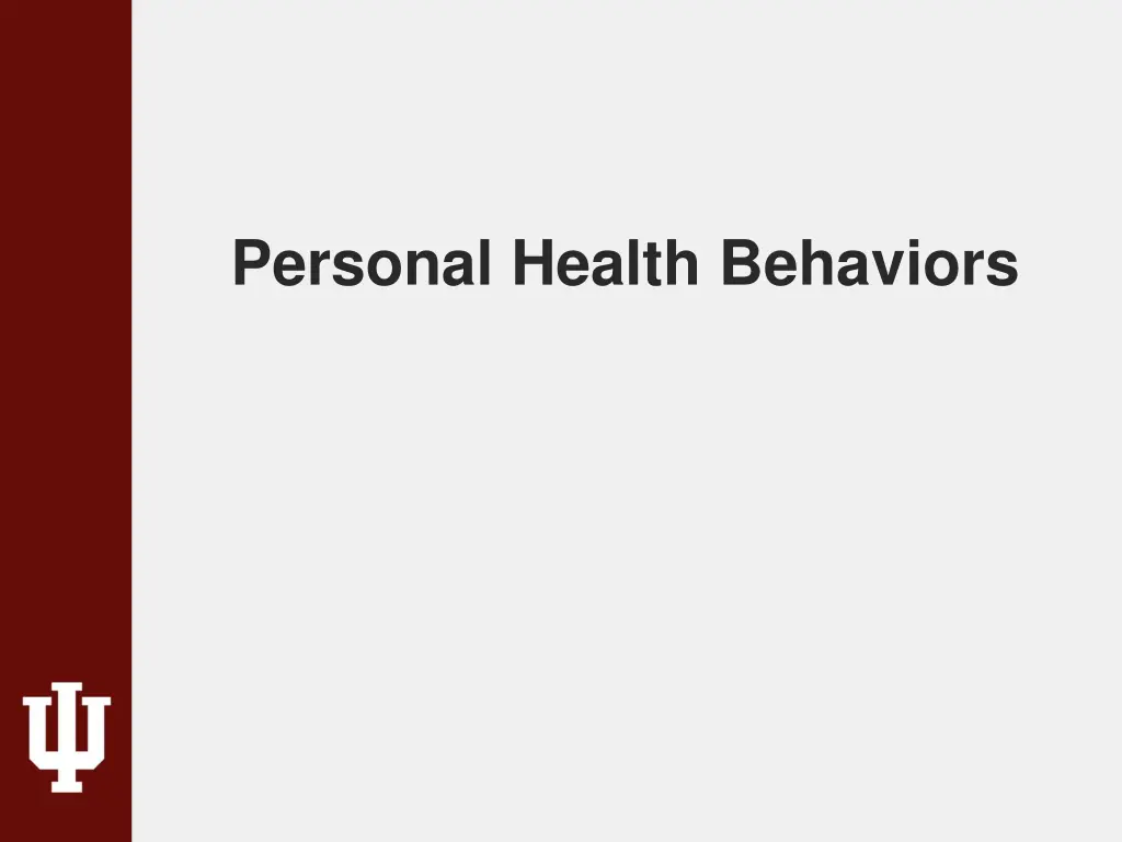 personal health behaviors