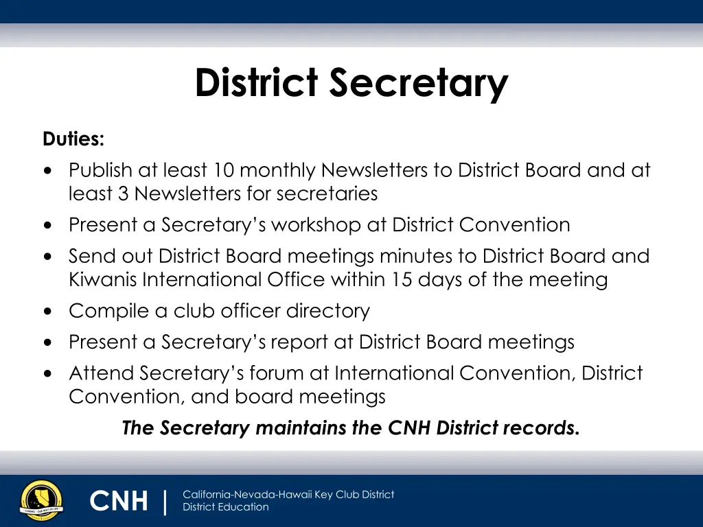 district secretary