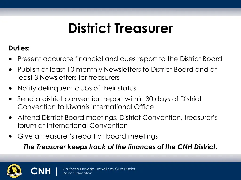 district treasurer