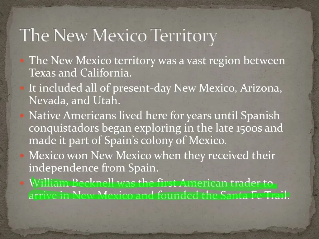 the new mexico territory