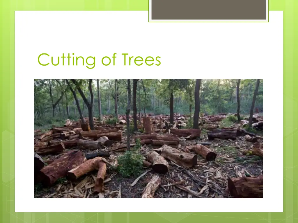 cutting of trees