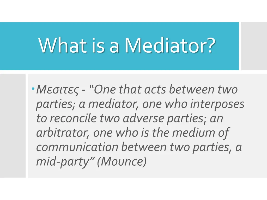 what is a mediator