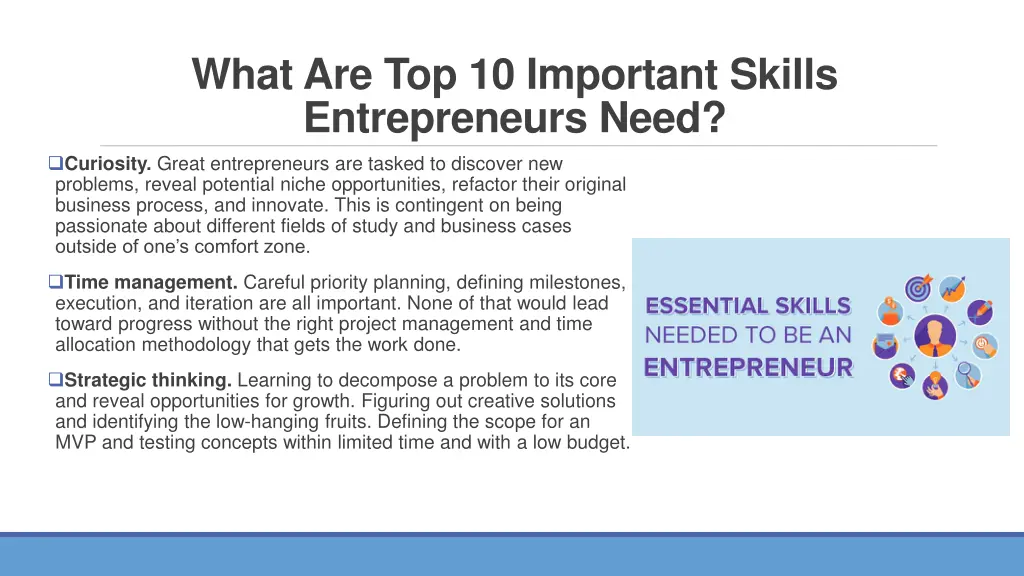 what are top 10 important skills entrepreneurs