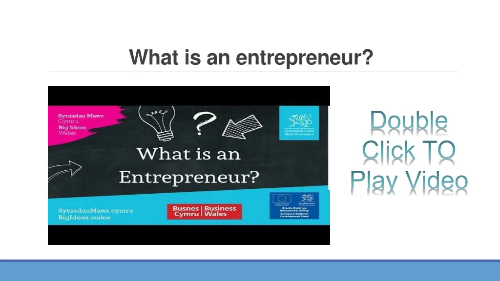 what is an entrepreneur