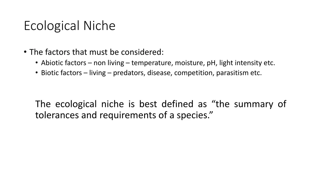 ecological niche 1