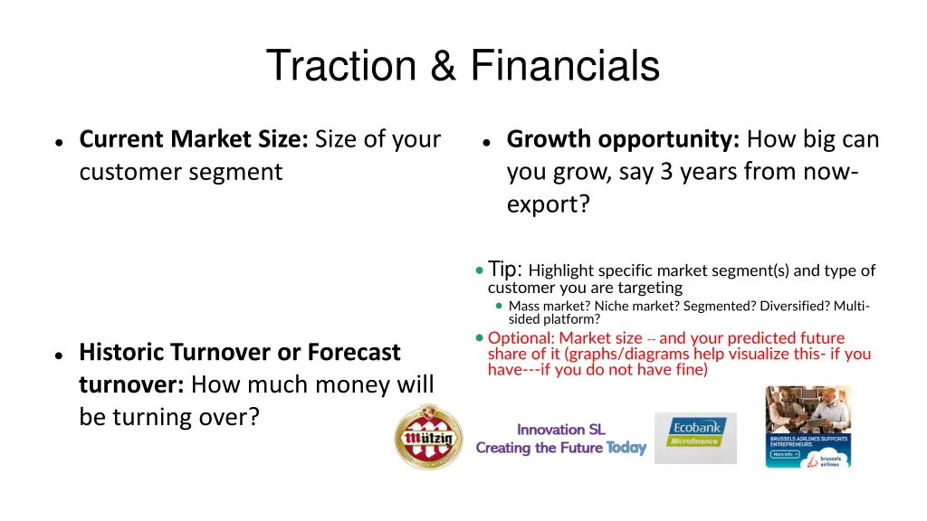 traction financials