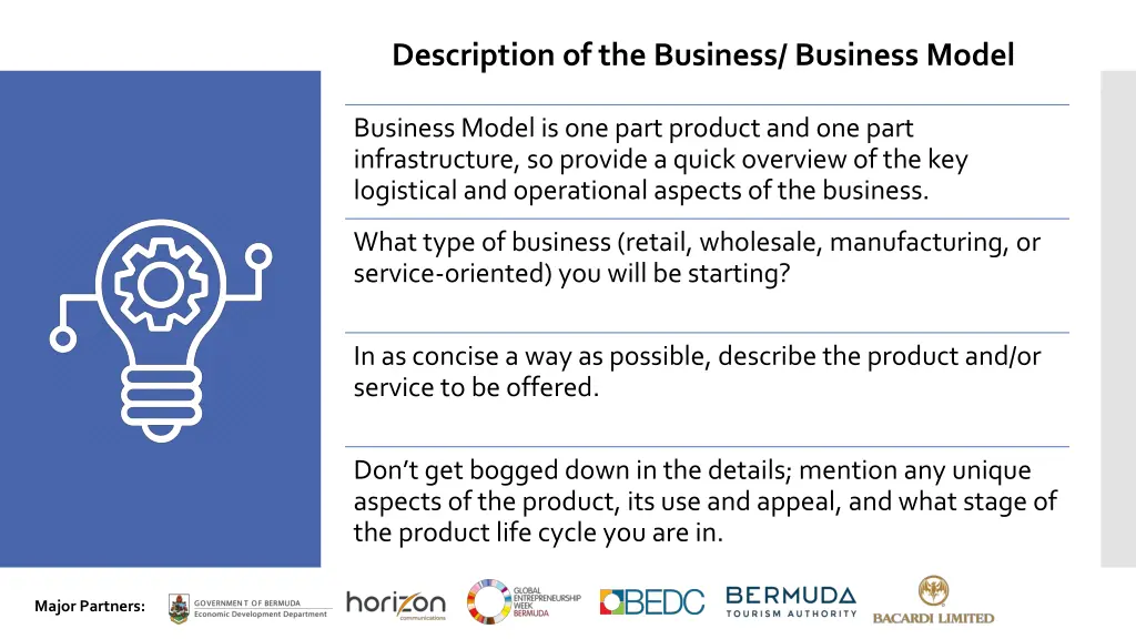 description of the business business model