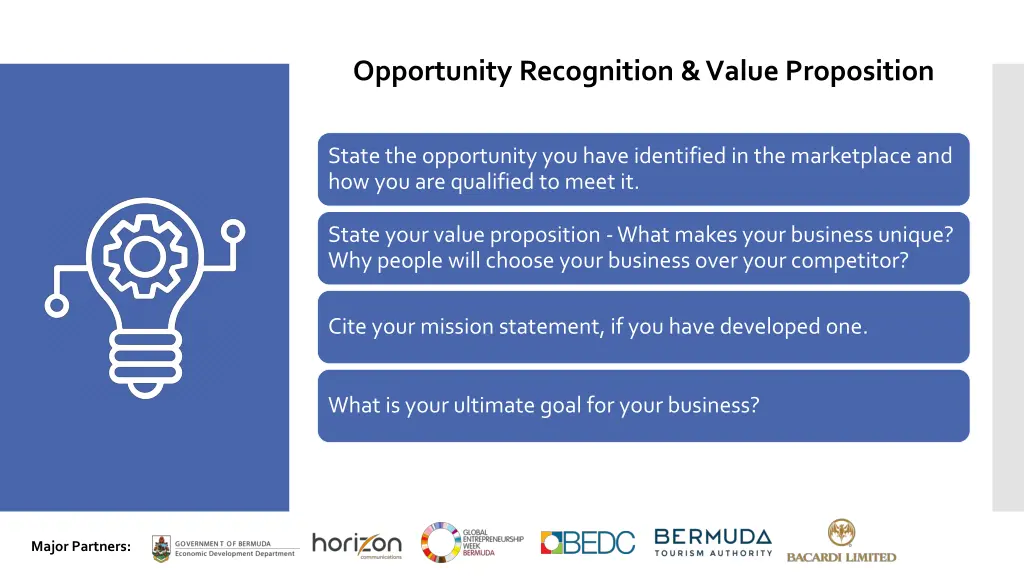 opportunity recognition value proposition