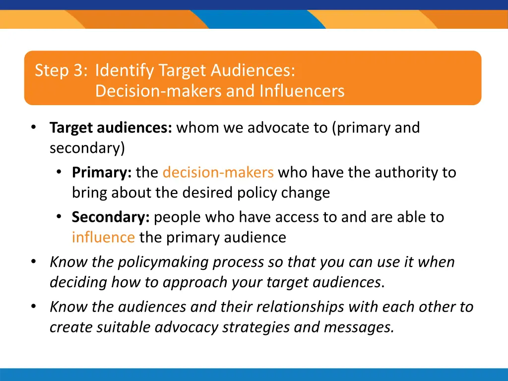 step 3 identify target audiences step 3 identify