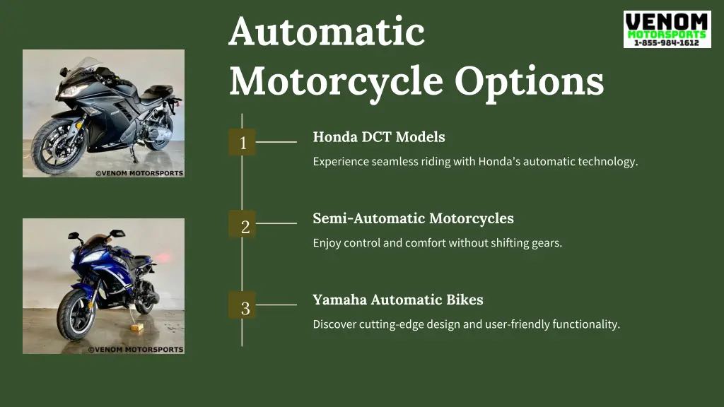 automatic motorcycle options