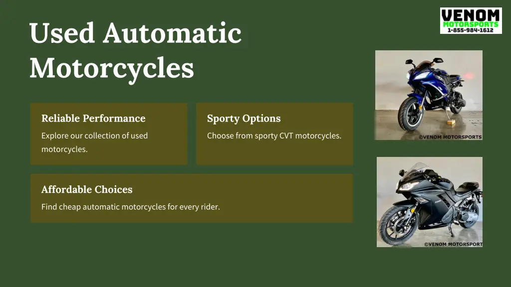 used automatic motorcycles