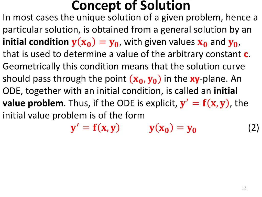 concept of solution 2