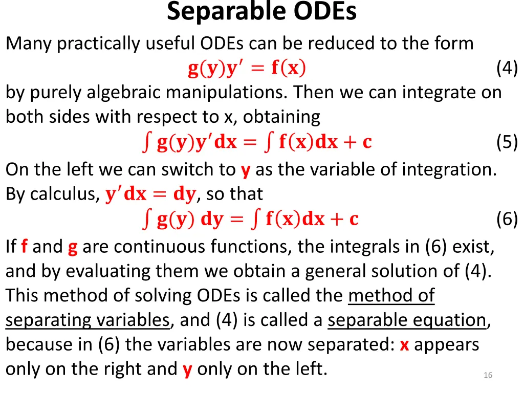 separable odes