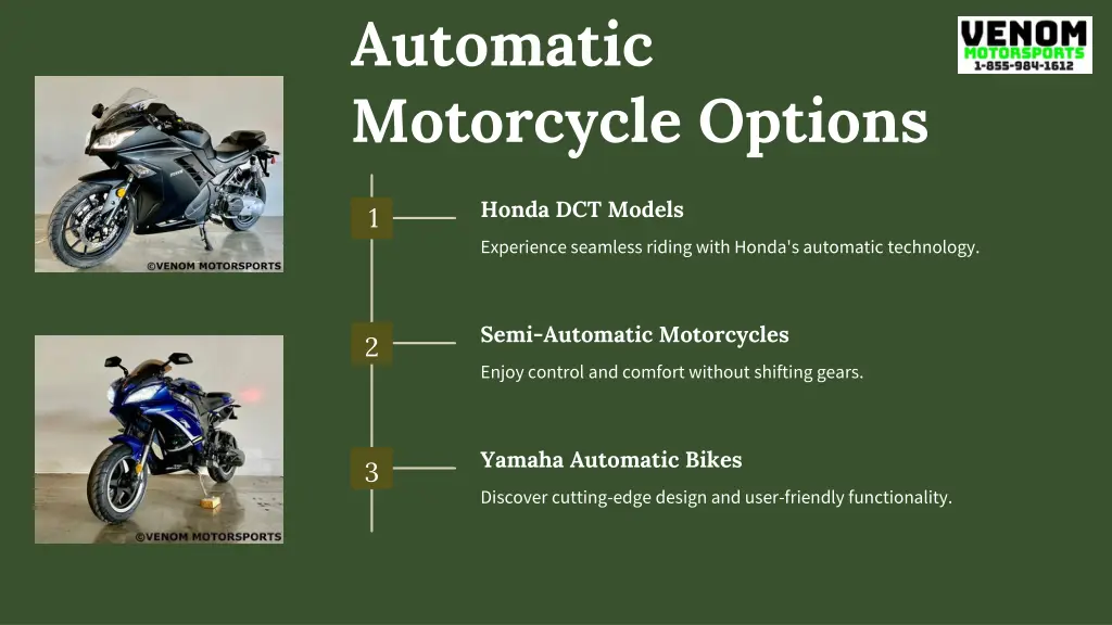 automatic motorcycle options