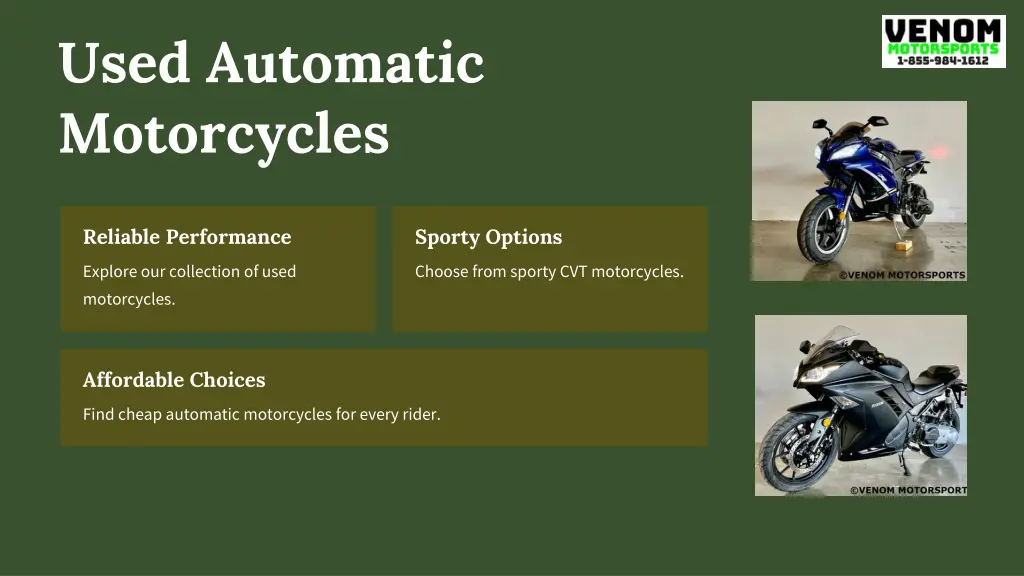 used automatic motorcycles