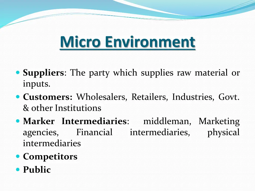 micro environment