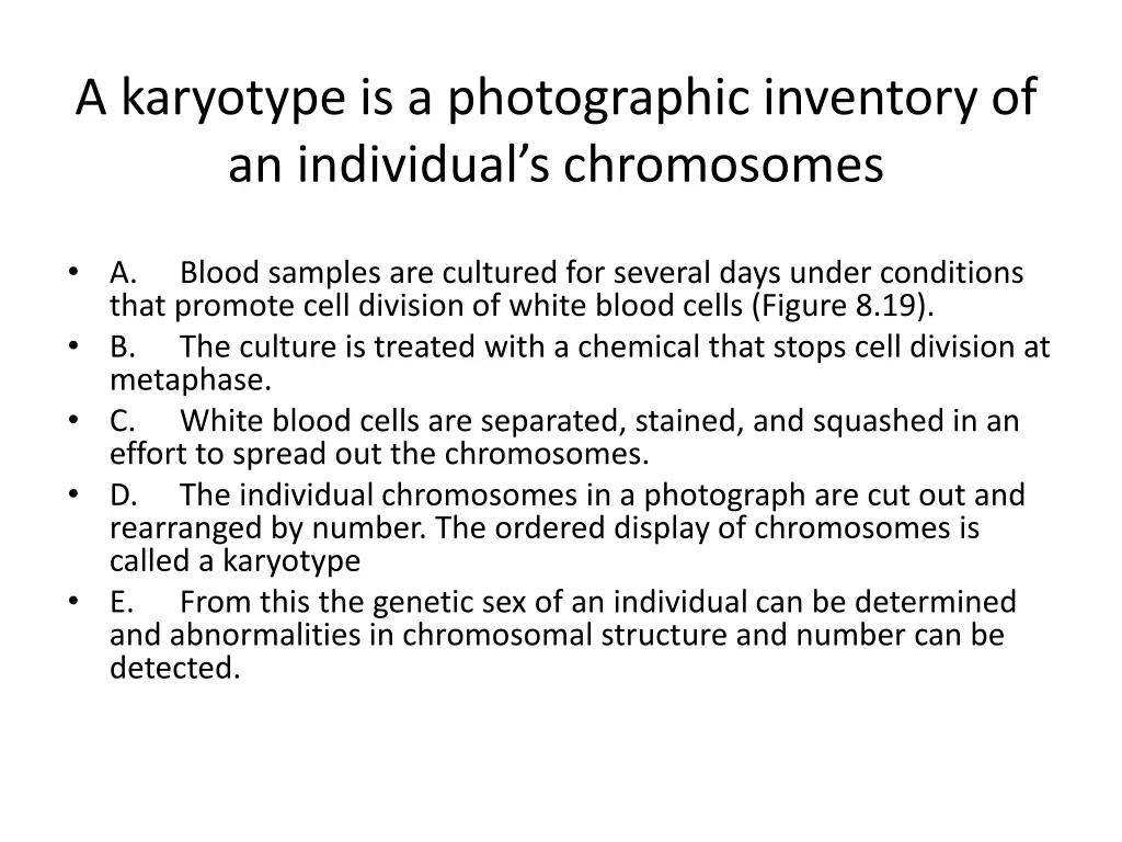 a karyotype is a photographic inventory