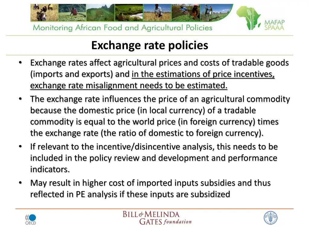 exchange rate policies