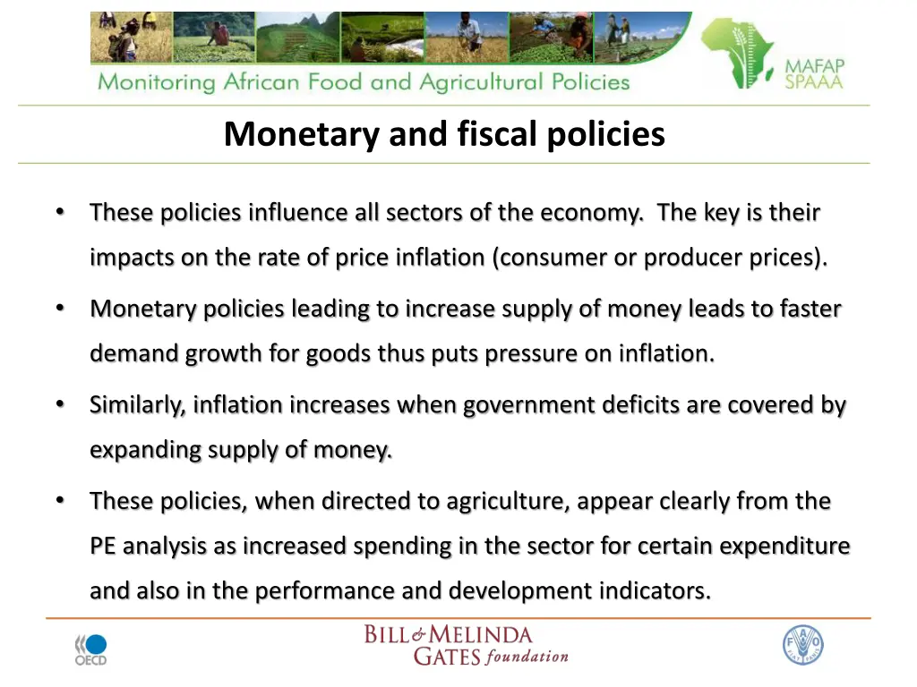 monetary and fiscal policies