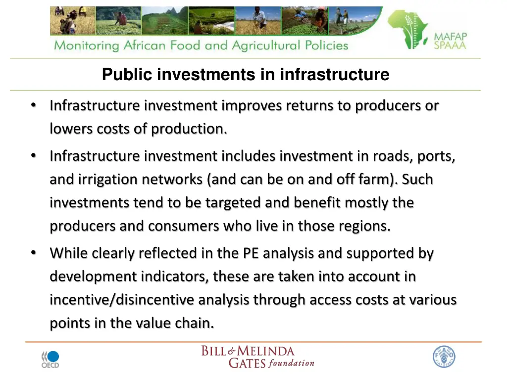 public investments in infrastructure