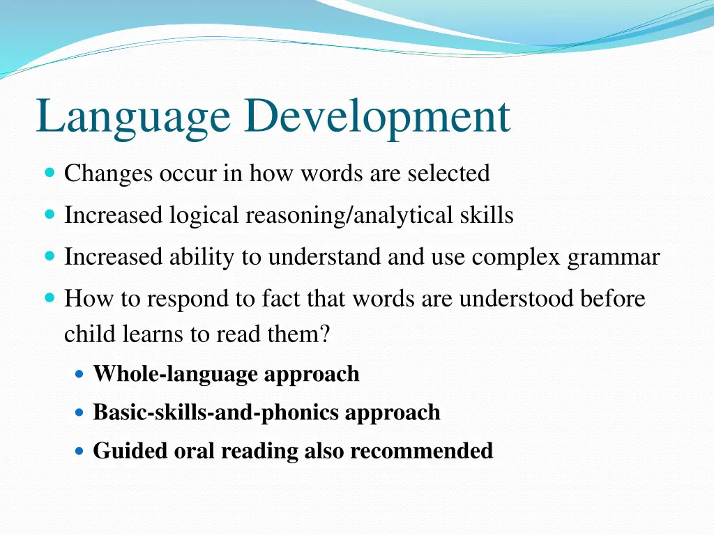 language development