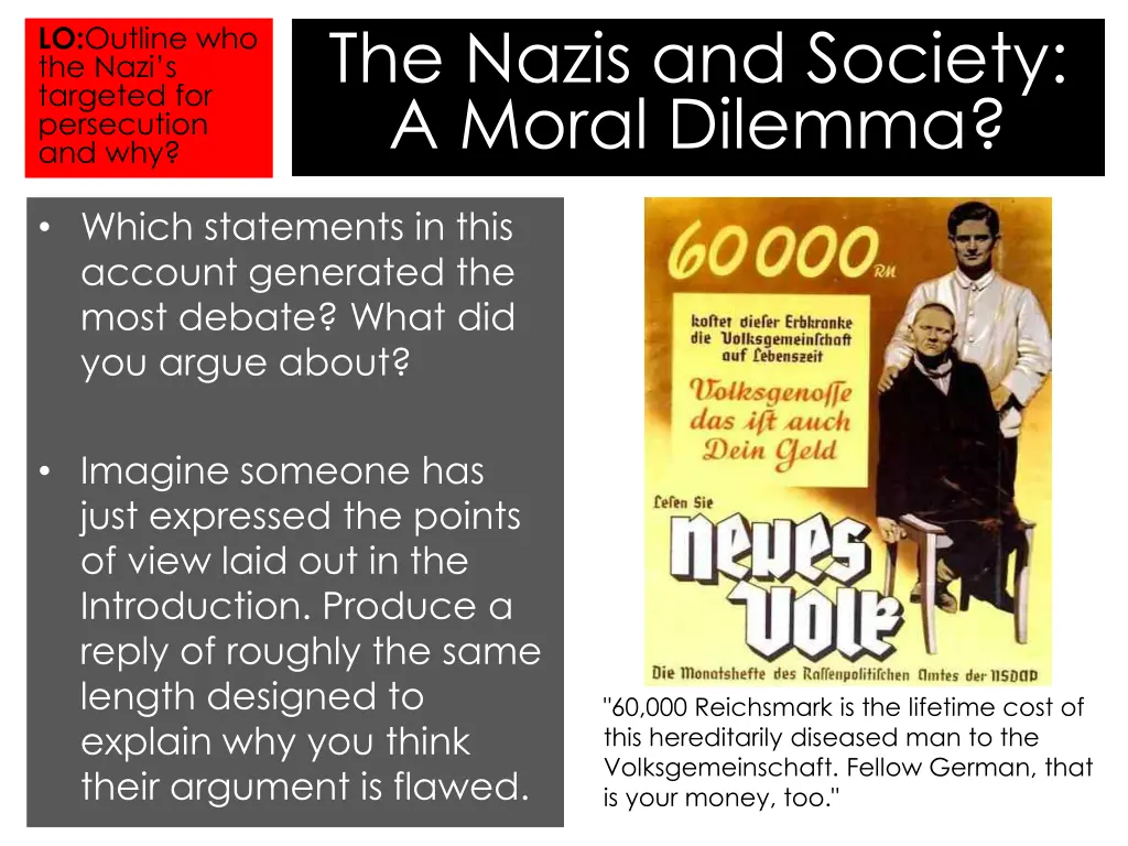 the nazis and society a moral dilemma 1