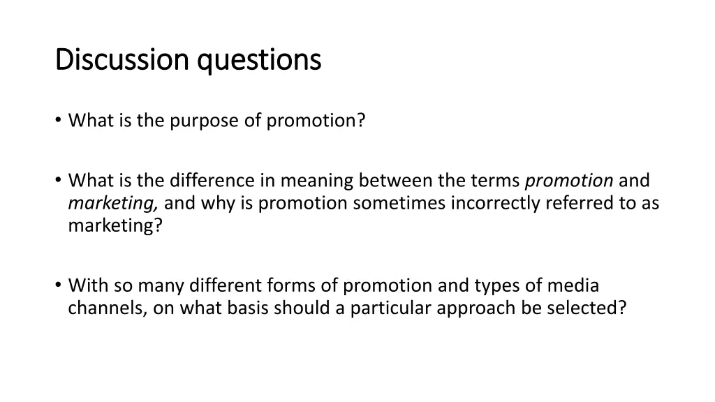 discussion questions discussion questions