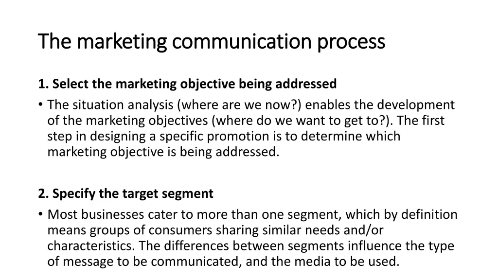 the marketing communication process the marketing