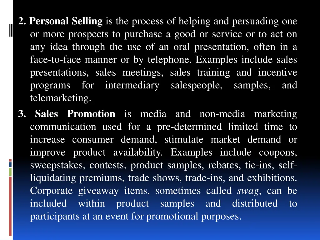 2 personal selling is the process of helping