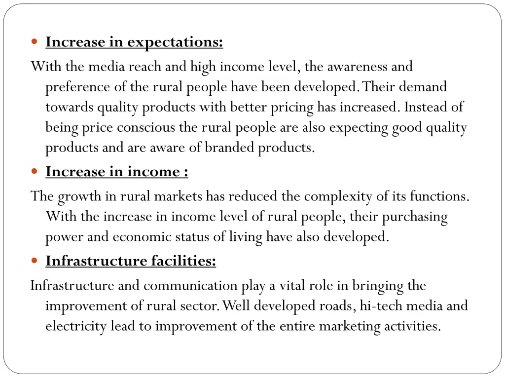 increase in expectations with the media reach