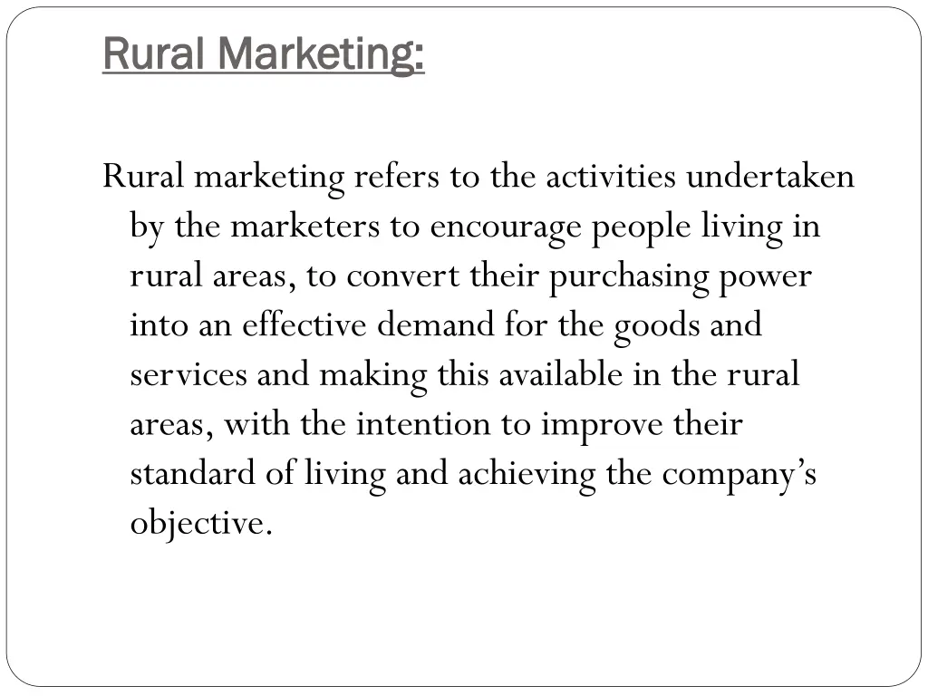 rural marketing rural marketing