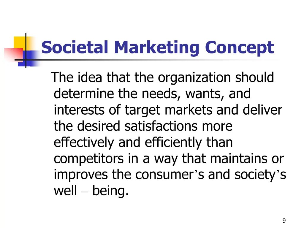 societal marketing concept