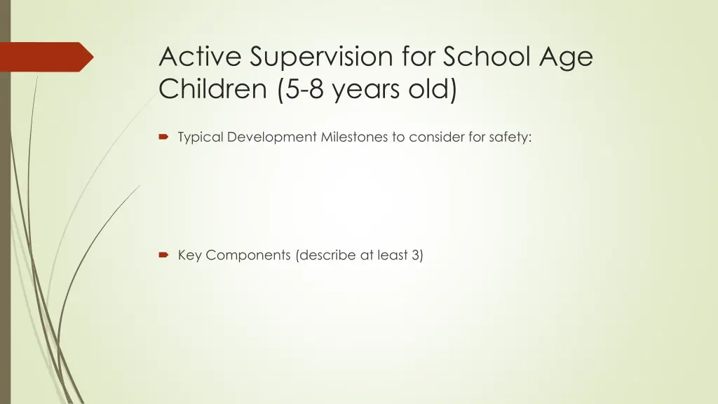 active supervision for school age children