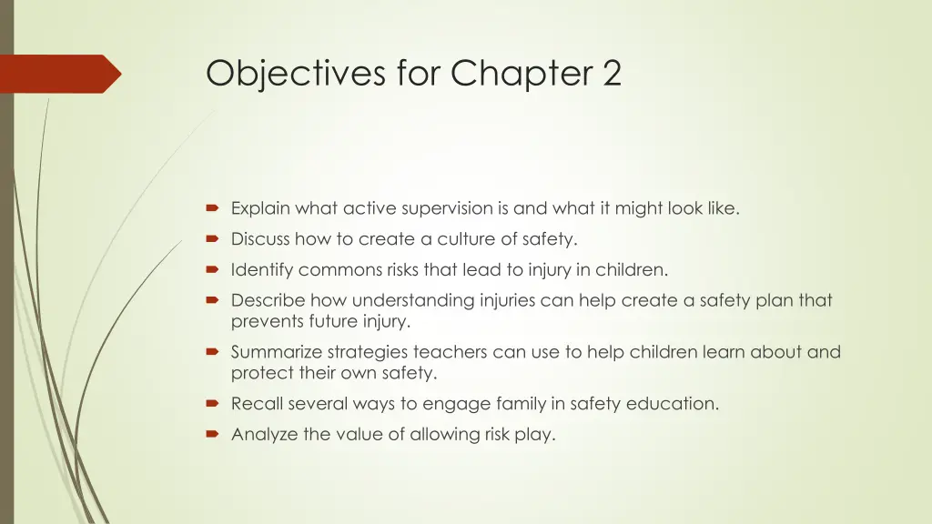 objectives for chapter 2