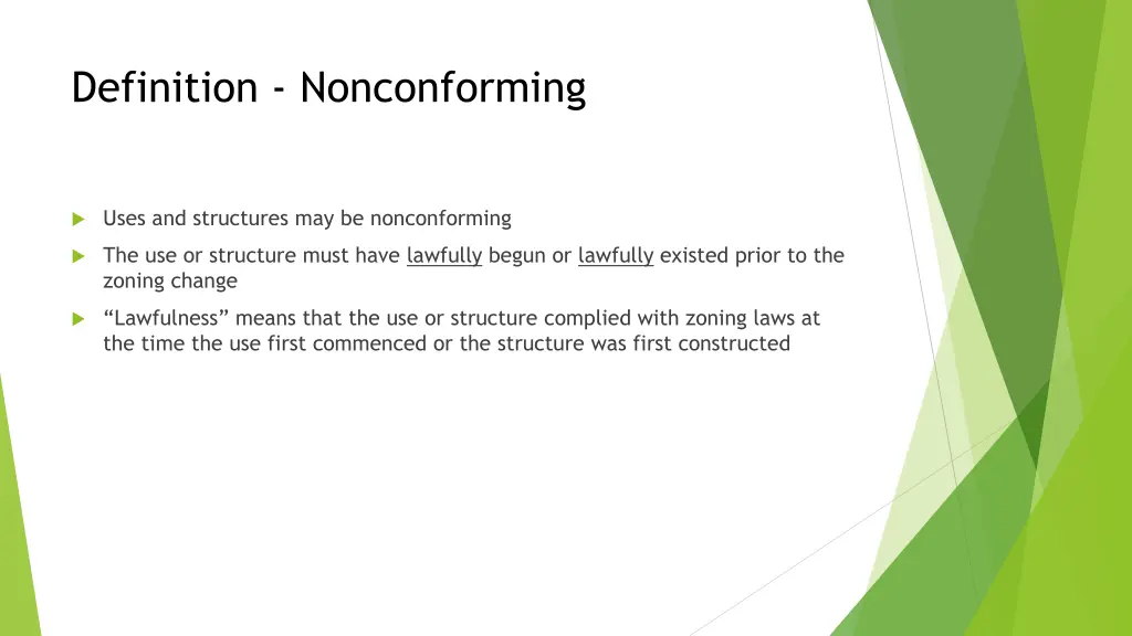 definition nonconforming