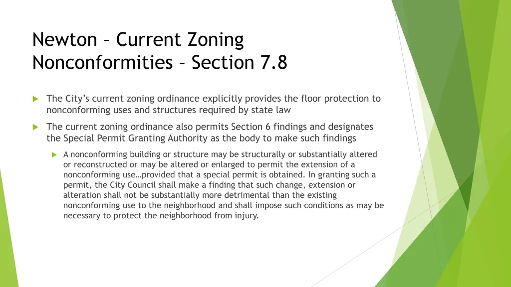 newton current zoning nonconformities section 7 8