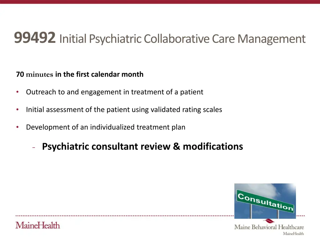 99492 initial psychiatric collaborative care