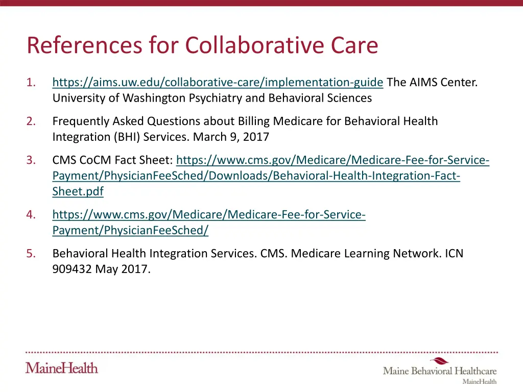 references for collaborative care