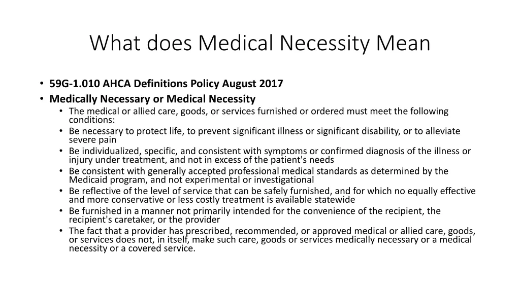 what does medical necessity mean