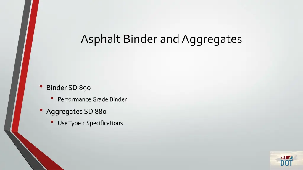 asphalt binder and aggregates