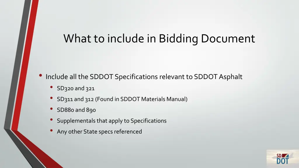 what to include in bidding document