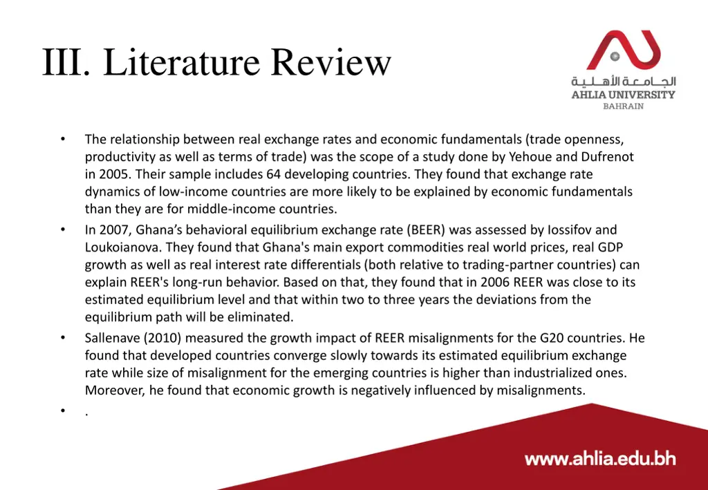 iii literature review