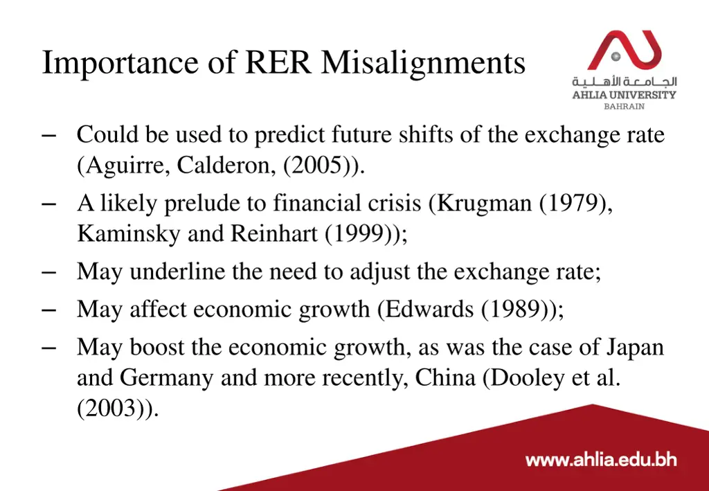 importance of rer misalignments