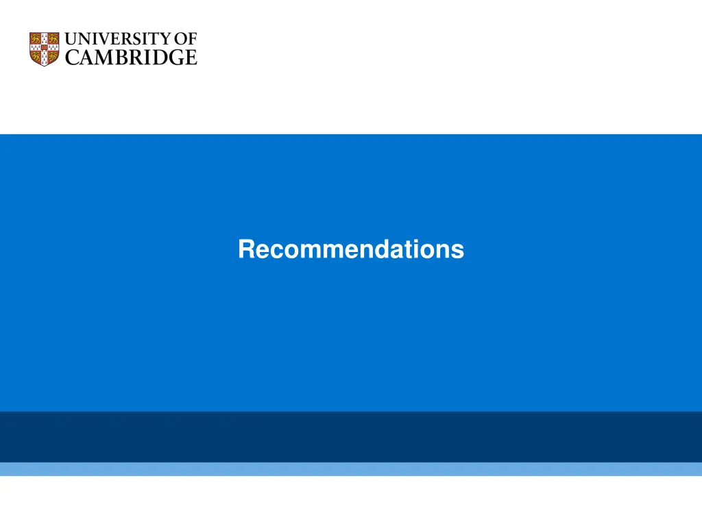 recommendations