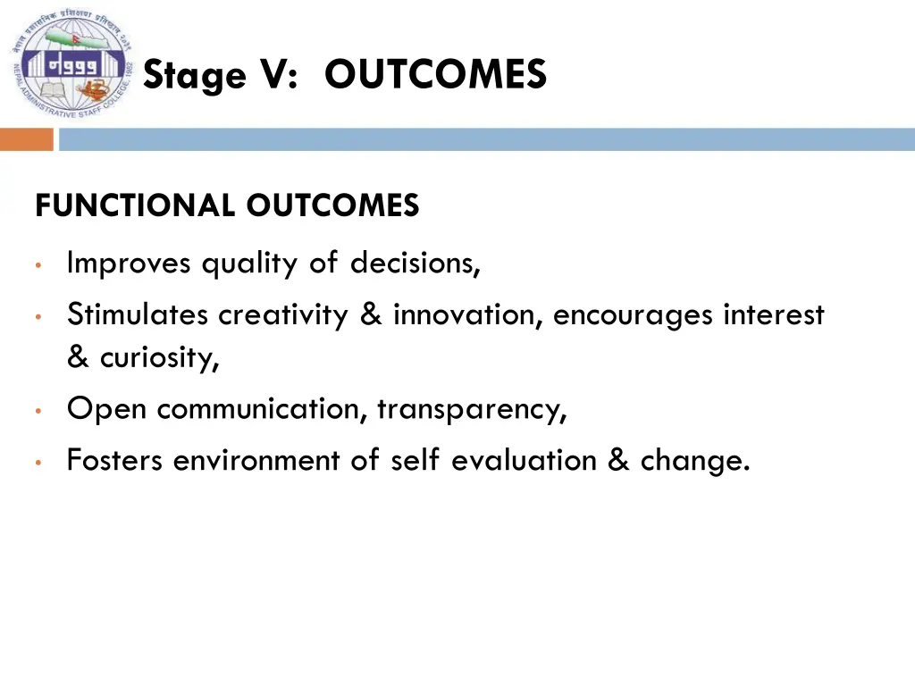 stage v outcomes