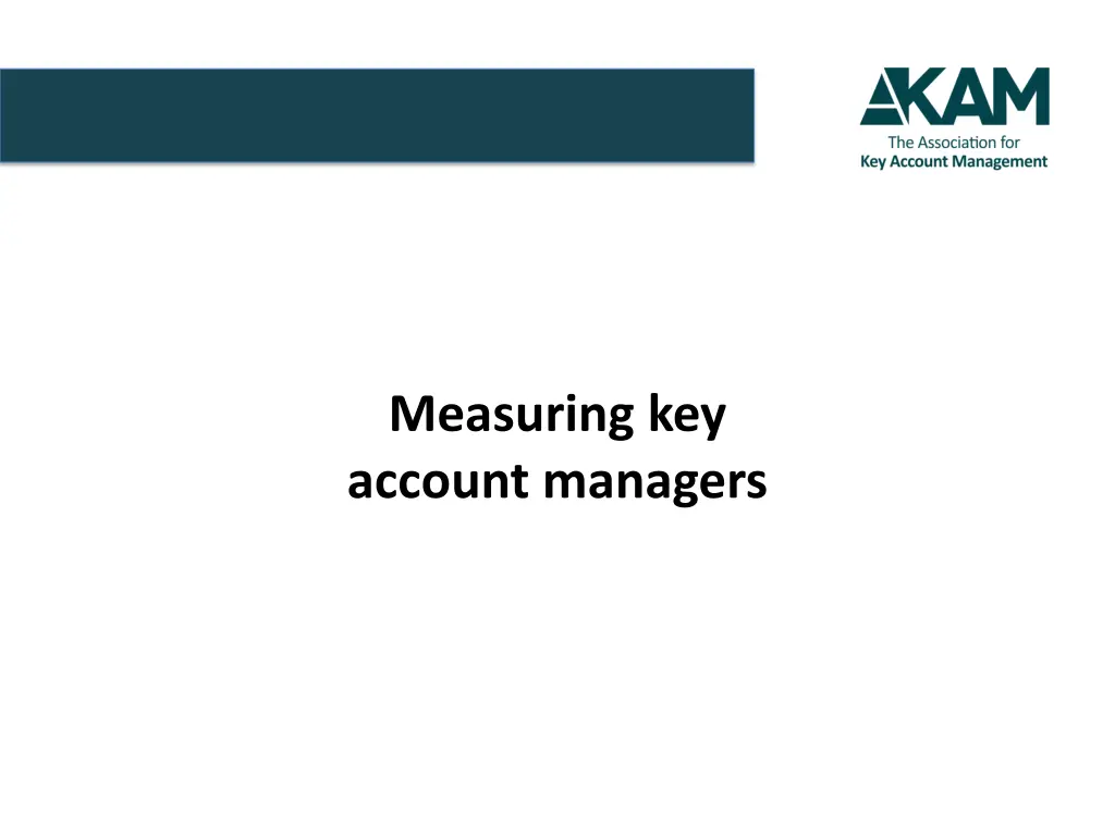 measuring key account managers