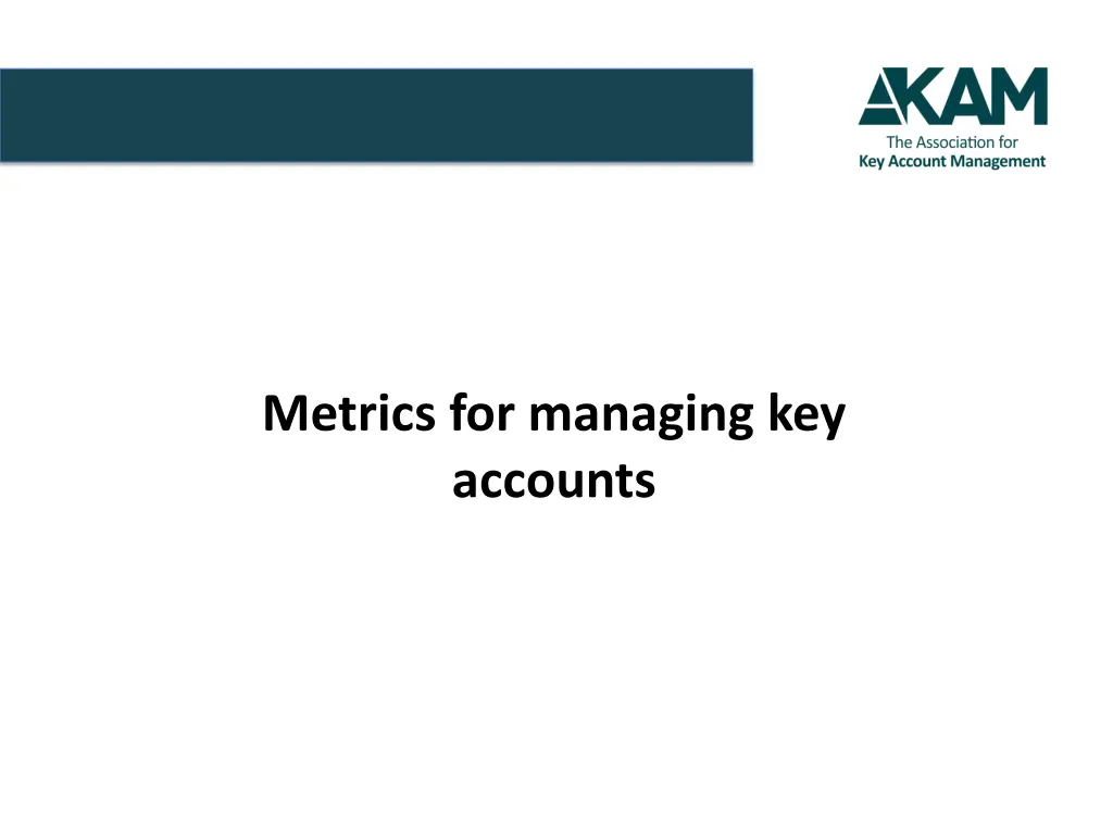 metrics for managing key accounts