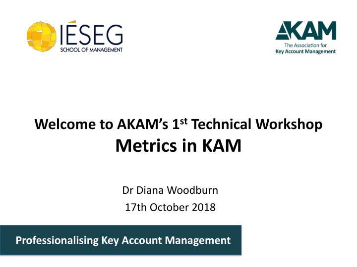 welcome to akam s 1 st technical workshop metrics